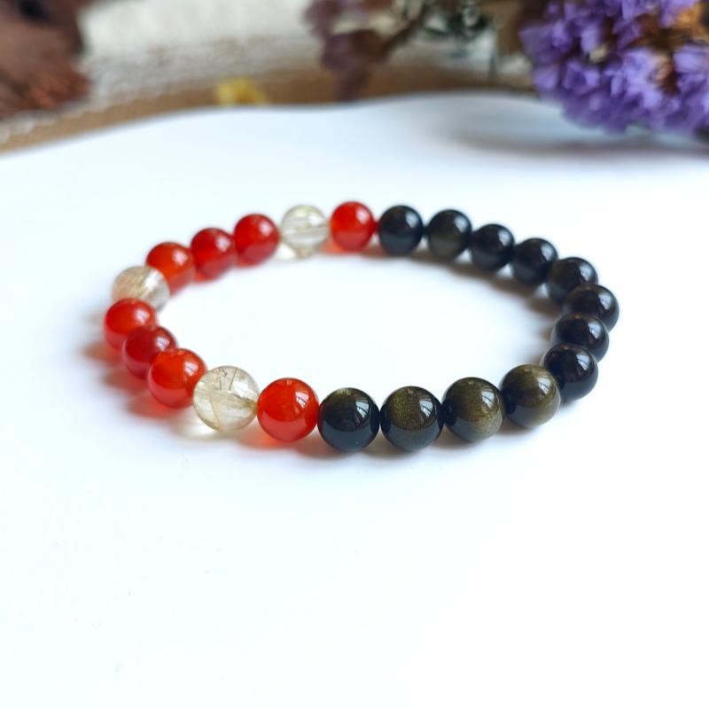 Five Elements crystal bracelets with Energy and Intention Cards